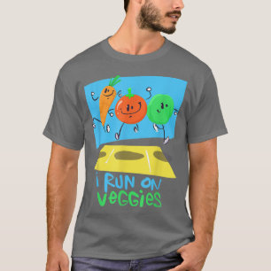 T-shirt Je cours sur Légume - Vegan Vegetarian Runner T-Sh