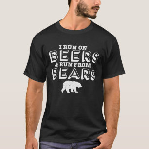 T-shirt Je Cours Sur Les Bières Et Je Cours Sur Les Ours