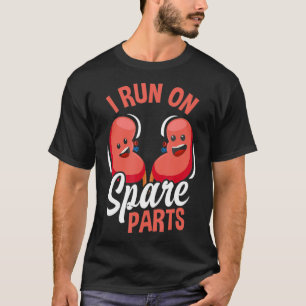T-shirt Je Cours Sur Pièces De Rechange Drôle Donateur De 