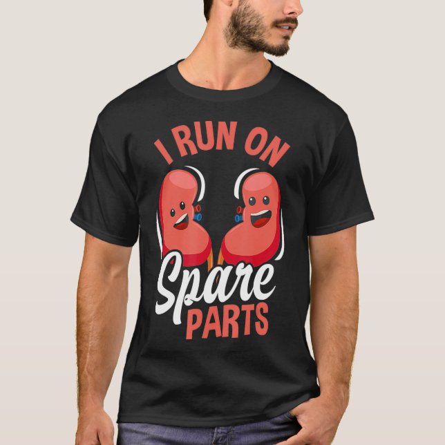 T-shirt Je Cours Sur Pièces De Rechange Drôle Donateur De  (Devant)