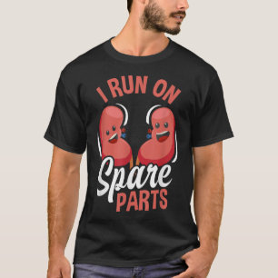 T-shirt Je Cours Sur Pièces De Rechange Drôle Donateur De