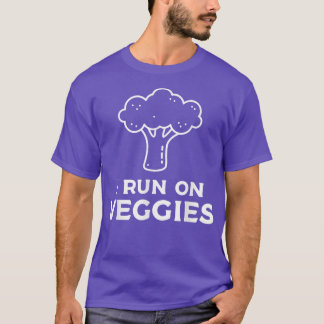 T-shirt Je Cours Sur Végétarien Légume Végétarien