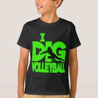 T-shirt Je creuse VB, vert de néon