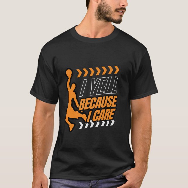 T-shirt Je crie parce que je m'intéresse Basketball Dads F (Devant)