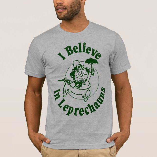 T-shirt Je crois à la chemise de lutins (Devant)