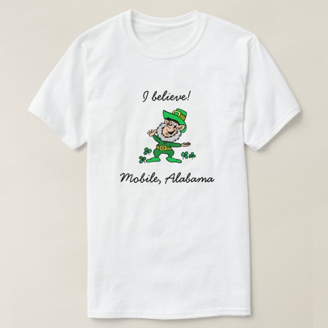 T-shirt Je Crois Aux Leprechauns (Design devant)