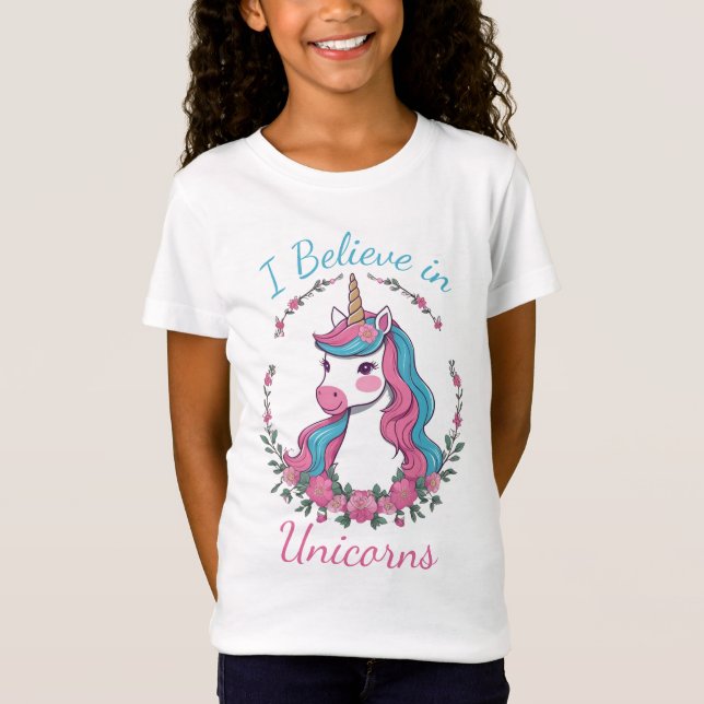 T-Shirt Je crois aux licornes (Devant)
