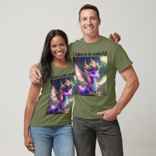 T-shirt Je crois aux Merveilleux ! (Dragon de Fée Violette