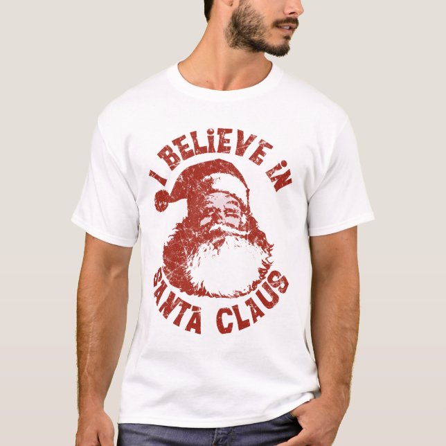 T-shirt Je Crois En Chemise Du Père Noël (Devant)