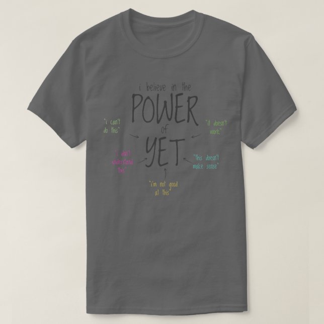 T-shirt Je Crois En La Puissance D'Un Positif Pourtant Est (Design devant)