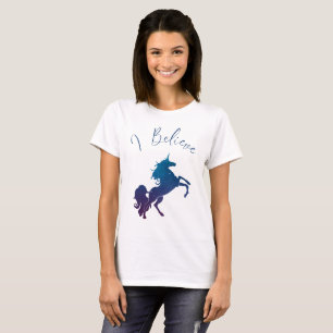 T-shirt Je crois en licornes et leur magie