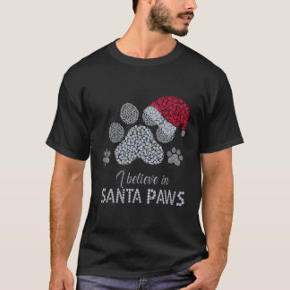 T-shirt Je Crois En Père Noël Pince Avec En Cristal