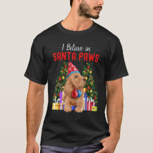 T-shirt Je Crois En Père Noël Pws Mignonne Cocker Spaniel 