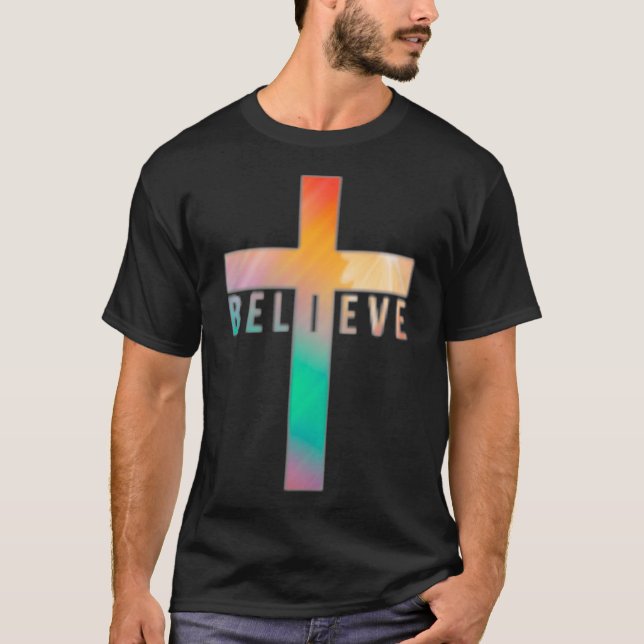 T-shirt Je crois que Jésus Christ traverse Dieu  (Devant)