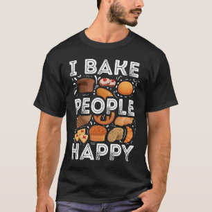 T-shirt Je Cuis Les Gens Heureux Citation À Cuire Gâteau B