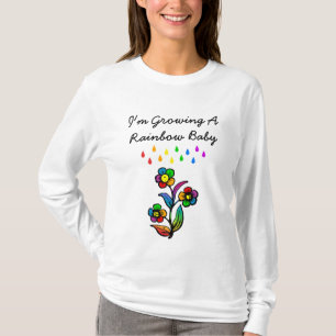T-shirt Je cultive une chemise de maternité arc-en-ciel