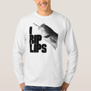 T-shirt JE DÉCHIRE la longue douille de LÈVRES