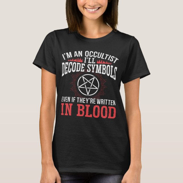 T-shirt Je décoder Symboles Satanic Baphomet Witchcraft Go (Devant)