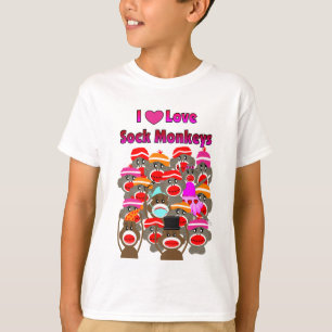 T-shirt "JE des cadeaux AIME de CHAUSSETTE SINGES "
