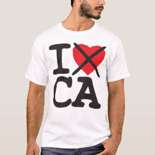 T-shirt Je déteste CA - la Californie