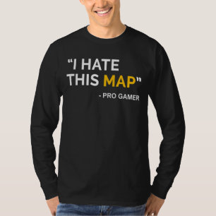 T-shirt Je Déteste Cette Carte Fps Gamer Definition Pixel 