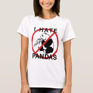 T-shirt Je déteste des pandas