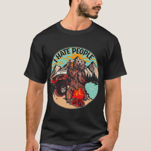T-shirt Je déteste des personnes que je mange de la bièr