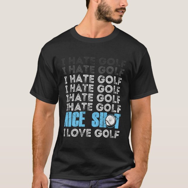 T-shirt Je déteste Golf Funny Golf Sarcastique Plaisanteri (Devant)