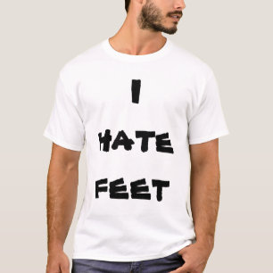 T-shirt je déteste la pièce en t de pieds