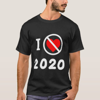 T-shirt Je Déteste L'Année 2020 Des Mas De Distances Socia