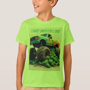 T-shirt Je déteste le brocoli brun