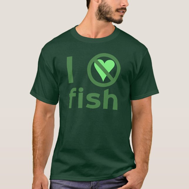 T-shirt Je déteste le poisson (Devant)