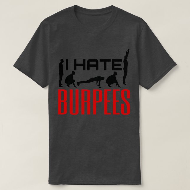 T-shirt Je Déteste Les Burpees (Design devant)