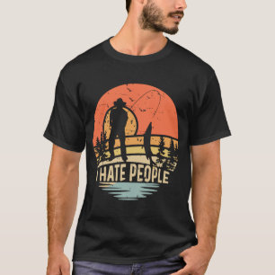 T-shirt Je déteste les gens avec le texte allemand Ich has