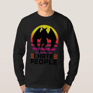 T-shirt Je déteste les gens Cryptozoologie Mothman
