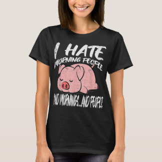 T-shirt Je déteste les gens du matin | Animal azy