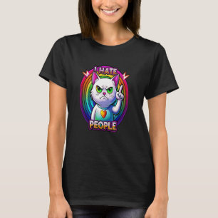 T-shirt Je Déteste Les Gens Misanthrope Grumpy Anti-Social