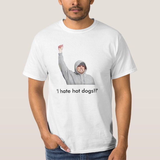 T-shirt "Je déteste les hot-dogs ! ! " (Devant)