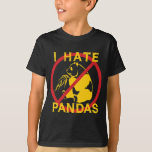 T-shirt Je déteste les pandas