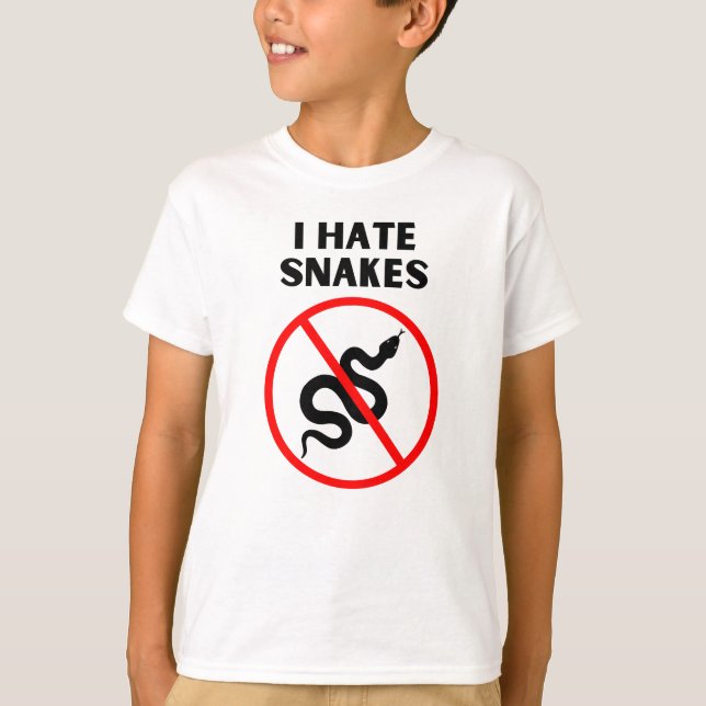 T-shirt Je déteste les serpents (Devant)