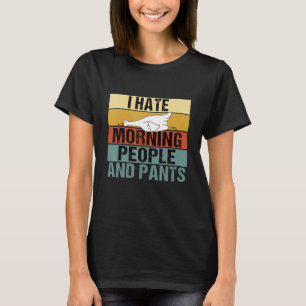 T-shirt Je Déteste Matin Les Gens Et Pantalon Canard Rétro