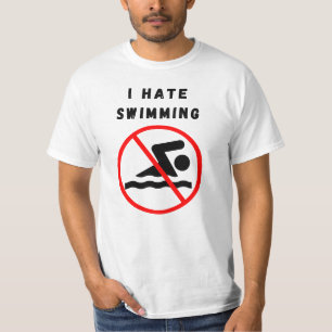 T-shirt Je déteste nager