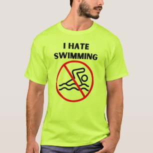T-shirt Je déteste nager