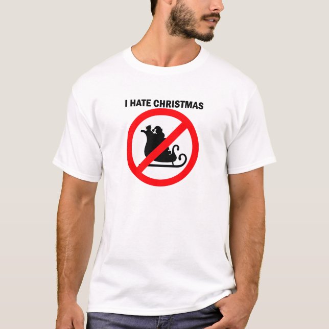 T-shirt Je déteste Noël (Devant)