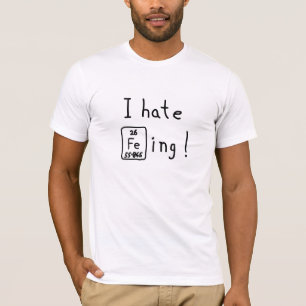 T-shirt Je déteste repasser pun de table périodique chemis
