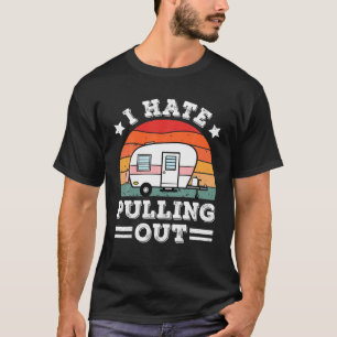 T-shirt Je Déteste Sortir Camping Camper Retro Randonnée