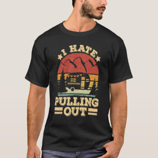 T-shirt Je déteste sortir Camping Trailer Retro Travel