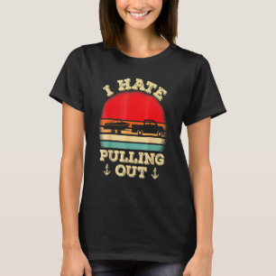 T-shirt Je Déteste Sortir Retro Bateau Capitaine