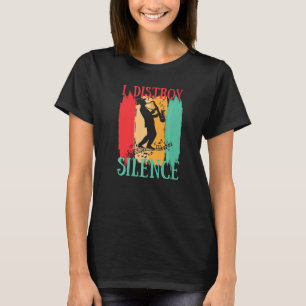 T-shirt Je détruis le silence Saxophone Saxophoniste Musiq