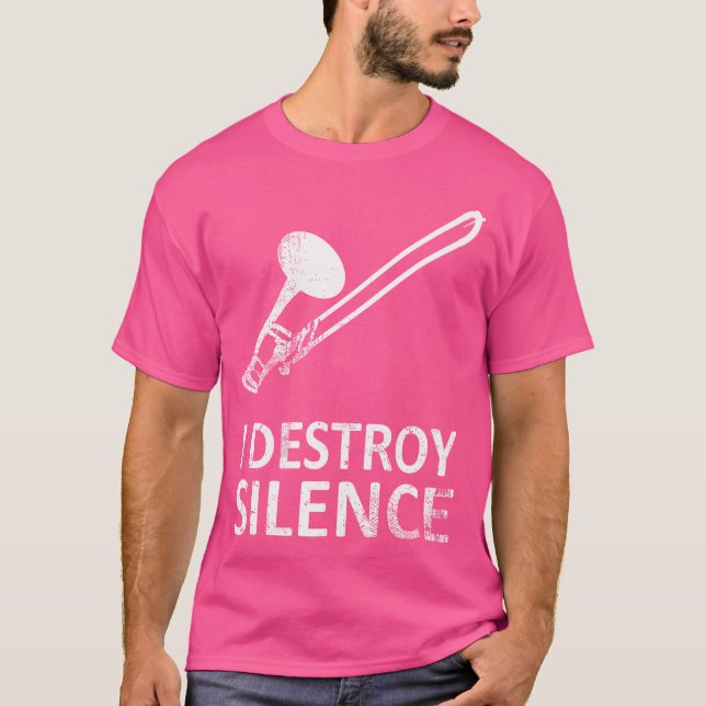 T-shirt Je détruit le silence - Funny Trombone Orchestra (Devant)